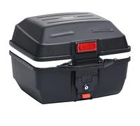 vidaXL Motorbike Top Case 24 L for Single Helmet Luggage Case Motorcycle Back Bag Vehicle Rear Box Storage Trunk Carrier Mount Rack