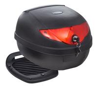 vidaXL Motorbike Top Case 36L - Helmet Storage - Waterproof and Weather-Resistant - Built-in Reflector - Quick Release System - Black P.P.