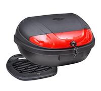 vidaXL Motorbike Top Case, 72 L Storage, Suitable for 2 Helmets, Waterproof, Built-in Reflector, Includes Mounting Accessories and 2 Keys, Black, PP Material