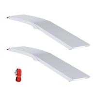 vidaXL Motorcycle Ramp 680 kg 2 pcs Silver 680 kg Aluminium, Foldable, Durable,