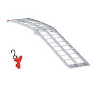 vidaXL Motorcycle Ramp Folding Silver 180 x 28 x 5 cm Aluminium, Aluminium Motor