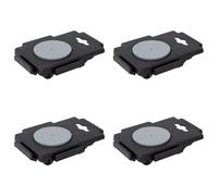 vidaXL Moving Dollies Trolleys with 8 Wheels 4 pcs 150 Kg Black Polypropylene