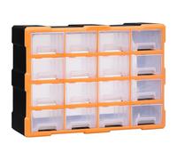 vidaXL Multi-drawer Organiser with 16 Middle Drawers 52x16x37 cm