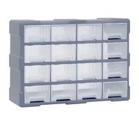 vidaXL Multi-drawer Organiser Tool Workshop Drawer Organiser Unit Storage Wall Cabinet Craft Sewing Tool Nail Box with 16 Middle Drawers
