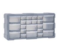 vidaXL Multi-drawer Organiser with 22 Drawers Tool Organiser Unit Workshop Wall Drawer Cabinet Sewing Nail Bolt Screw Craft Bit Storage Box