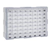 vidaXL Multi-drawer Organiser with 64 Drawers Tool Box Storage Cabinet Unit