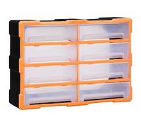 vidaXL Multi-drawer Organiser with 8 Big Drawers 52x16x37 cm