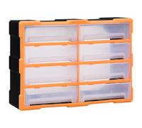 vidaXL Multi-drawer Organiser with 8 Big Drawers 52x16x37 cm