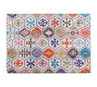 vidaXL Multicolor Velvet Area Rug - Soft, Eye-catching Design, Anti-slip, Noise-absorbing, Low-maintenance, Perfect for High-traffic areas