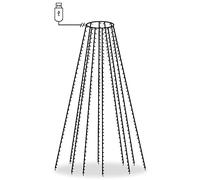 vidaXL Multicolour LED Net Lights for Christmas Tree Decor - Indoor/Outdoor - Easy Assembly, Energy Saving, Waterproof - PVC Material