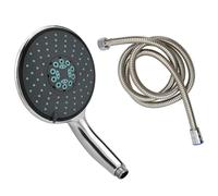vidaXL Multifunctional Handheld Shower Head with 1.5m Hose Round Spray Hand Show