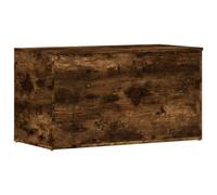 vidaXL Multifunctional Storage Chest-Coffee Table in Smoked Oak-Engineered Wood-Modern Design for Living Room