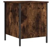 vidaXL Multipurpose Storage Bench in Smoked Oak - Engineered Wood Bench with Metal Frame, Adjustable Feet - Ideal for Hallway, Living Room and Bedroom