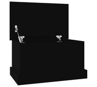 Vidaxl Storage Box Black 50X30X28 Cm Engineered Wood