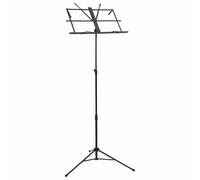 vidaXL Music Book Stand Black Steel Height Adjustable Tripod Paper Holder