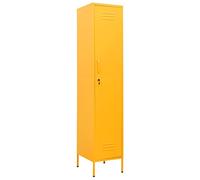 vidaXL Locker Cabinet Mustard Yellow Steel Storage Office Home Cabinet Organiser