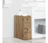 vidaXL Narrow Bathroom Cupboard with Wheels Artisian Oak Engineered Wood