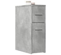 vidaXL Narrow Bathroom Cupboard with Wheels Concrete Grey Engineered Wood