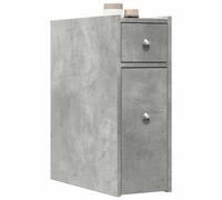 vidaXL Narrow Bathroom Cupboard with Wheels Concrete Grey Engineered Wood