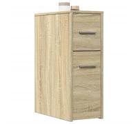 vidaXL Narrow Bathroom Cupboard with Wheels Sonoma Oak Engineered Wood