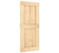 vidaXL Narvik Solid Pine Wood Door - Rustic Sliding Door for Home, Garage - Modern Design - 90 x 210 cm