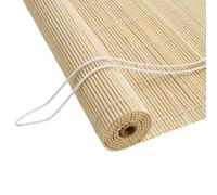 vidaXL Natural 160 x 160 cm Bamboo Chic Modern Bamboo Roller Blind Light Control Window Treatment Privacy and Eco Friendly Adjustable