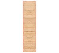 vidaXL Natural Bamboo Rectangular Area Rug - 80 x 300 cm, Non-slip Backing, Easy-to-Clean - Brown Ideal for Hallways, Living Rooms, Bedrooms