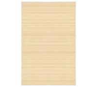 vidaXL Natural Bamboo Rug 100x160 cm, Brown, Non-Slip Backing, Farmhouse Style, Rectangular Shape, Indoor Use, Easy to Clean
