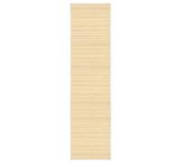 vidaXL - Natural Bamboo Rug with Non-slip Backing and Polypropylene Borders, 80x300 cm, Durable and Easy to Clean, Perfect for any Interior, Farmhouse Style