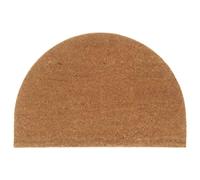 vidaXL Natural Half Round Tufted Coir Door Mat - Non-slip PVC Backing, Easy Clean - Indoor/Outdoor Mat for Porch/Garden, Brown 60x90cm