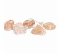 vidaXL Natural Orange Salt Stone Pack | 100 Rough Translucent Stones for Wellness & Decoration Versatile Use Aromatherapy Crafts Unisex Adult Decorative Texture Cooking