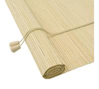 vidaXL Natural Roller Blind 130 x 220 cm Bamboo Rectangular Modern UV Resistant Easy Installation Decoration for Bamboo Window