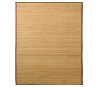 vidaXL Natural Rug| Bamboo| Brown| 160x230cm| Modern Aesthetic| Includes Non-Slip PVC Backing + Polypropylene Borders