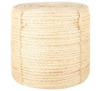 "vidaXL Natural Sisal Rope 50 m - Weather-Resitant, Versatile for DIY Crafts, Gardening, Home Decor, Pet Toys - 6 mm Thickness"