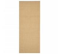 vidaXL Natural Sisal Rug - 80x200 cm Brown Indoor Carpet with Anti-Slip Backing, Easy Maintenance Area Mat for Home