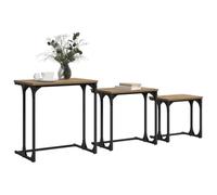 vidaXL Nesting Coffee Table 3 pcs Artisan oak 50.5 x 35 x 53 cm