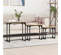 vidaXL Nesting Coffee Table 3 pcs Artisan oak Engineered wood