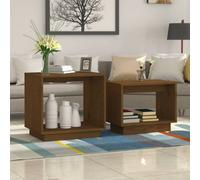 Vidaxl Nesting Coffee Tables 2 Pcs Honey Brown Solid Wood Pine Coffee Tables