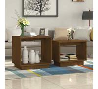 vidaXL Nesting Coffee Tables 2 pcs Honey Brown Solid Wood Pine UK