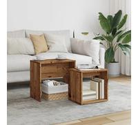 vidaXL Nesting Coffee Tables 2 pcs Old Wood Engineered Wood