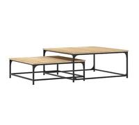 (sonoma oak) vidaXL Nesting Coffee Tables Telephone Table End Table 2 pcs Engineered Wood