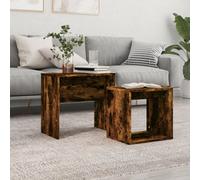 Vidaxl Nesting Coffee Tables 2 Pcs Smoked Oak Engineered Wood, Brown