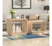 vidaXL Nesting Coffee Tables 2 pcs Solid Wood Pine UK HOT
