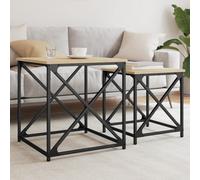 (sonoma oak) vidaXL Nesting Coffee Tables Nesting Table Side Table 2 pcs Engineered Wood