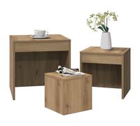 Nesting Tables Living Room Side Table End Table 3 pcs Engineered Wood vidaXL
