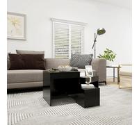 vidaXL 3x Nesting Tables Black Chipboard Home Living Room Side End Table Set