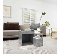 vidaXL Nesting Tables 3 pcs Concrete Grey Engineered Wood UK