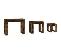 Vidaxl Nesting Tables 3 Pcs Smoked Oak Engineered Wood