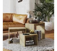 Vidaxl Nesting Tables 3 Pcs Sonoma Oak Engineered Wood