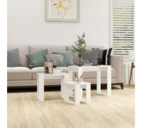 Vidaxl Nesting Tables 3 Pcs White Engineered Wood Nesting Tables